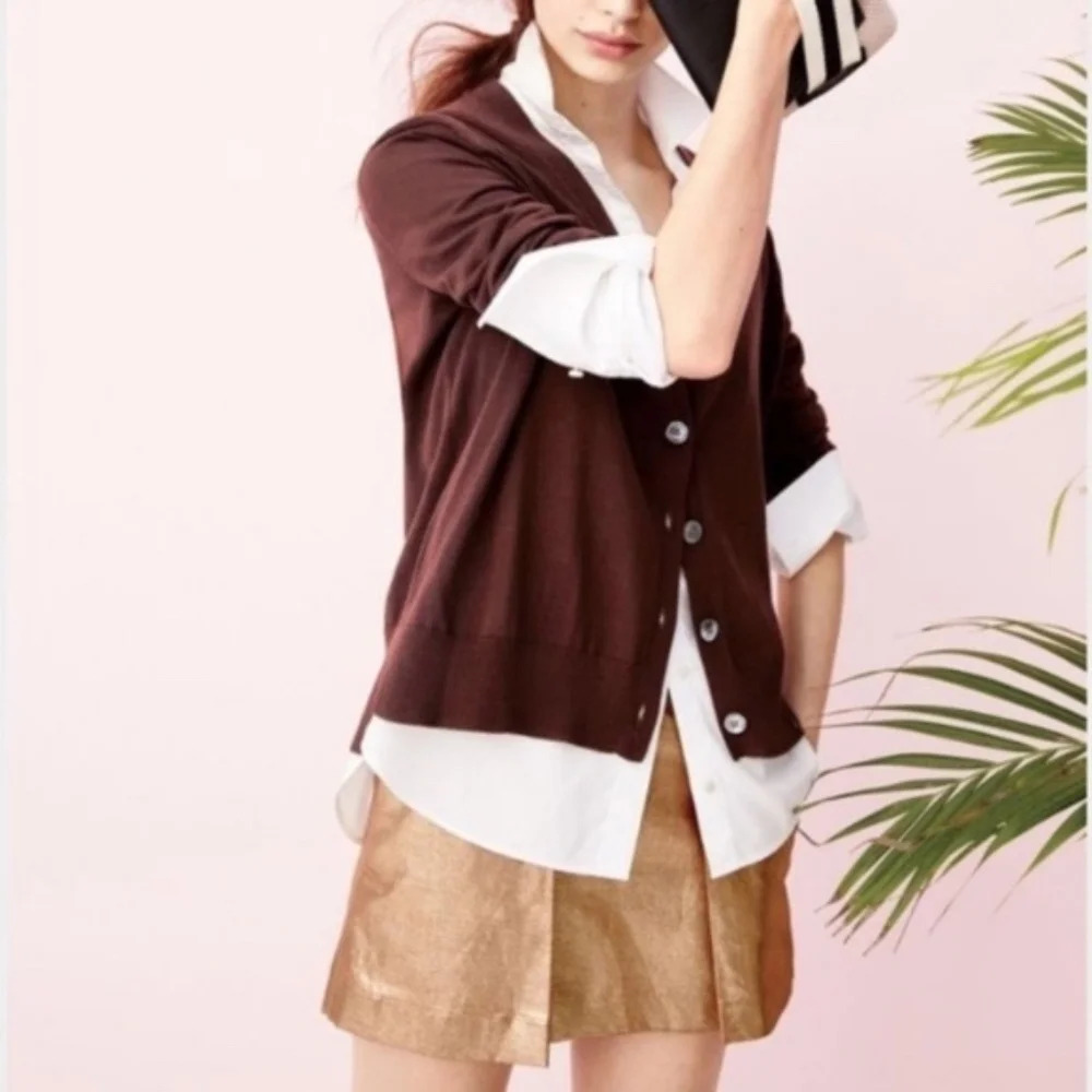 J Crew Dressy Metallic‎ Linen Crossover Short